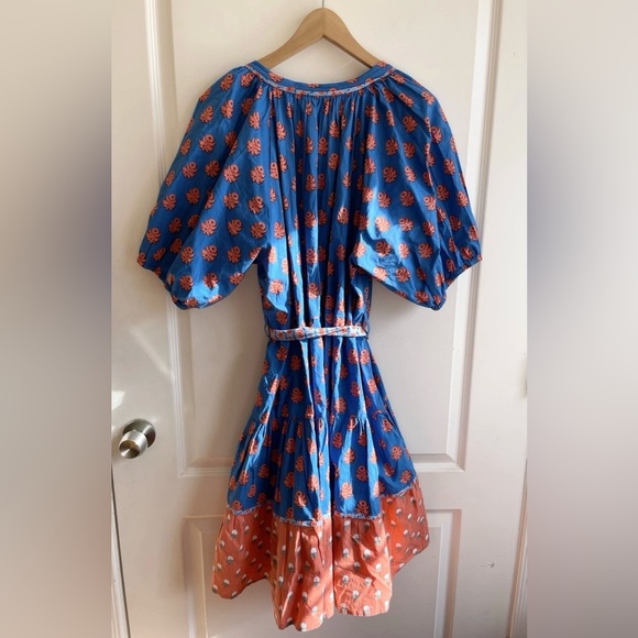 Printfresh Blue and Orange Floral Mini Dress - Picture 6 of 8